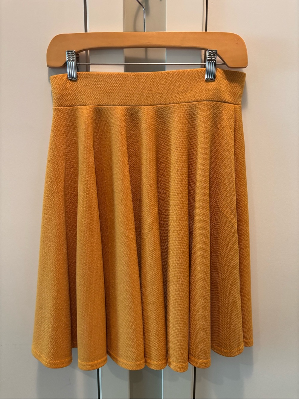 Flared Circle Skirt in Mustard Yellow - Classic Skater Style